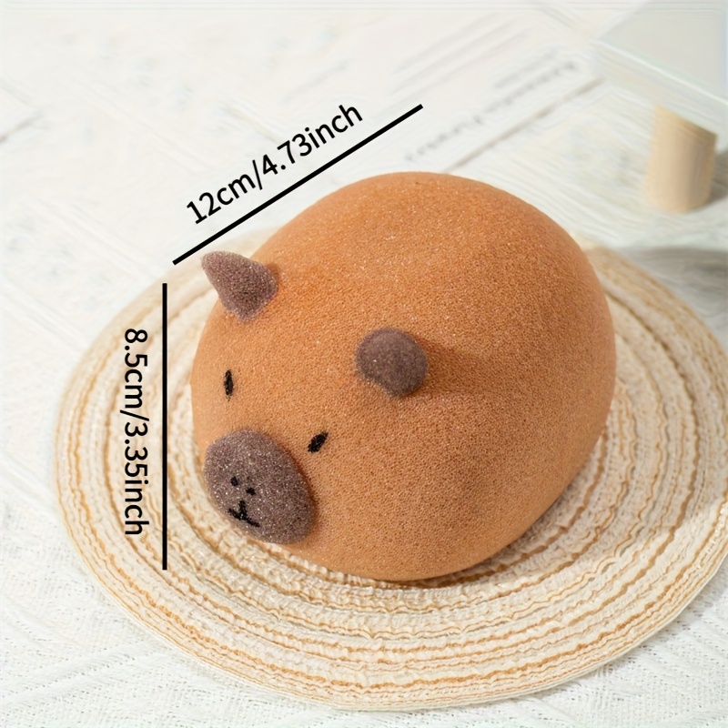 Capybara-Shaped Bath Sponge, Soft High-Density Nano Sponge