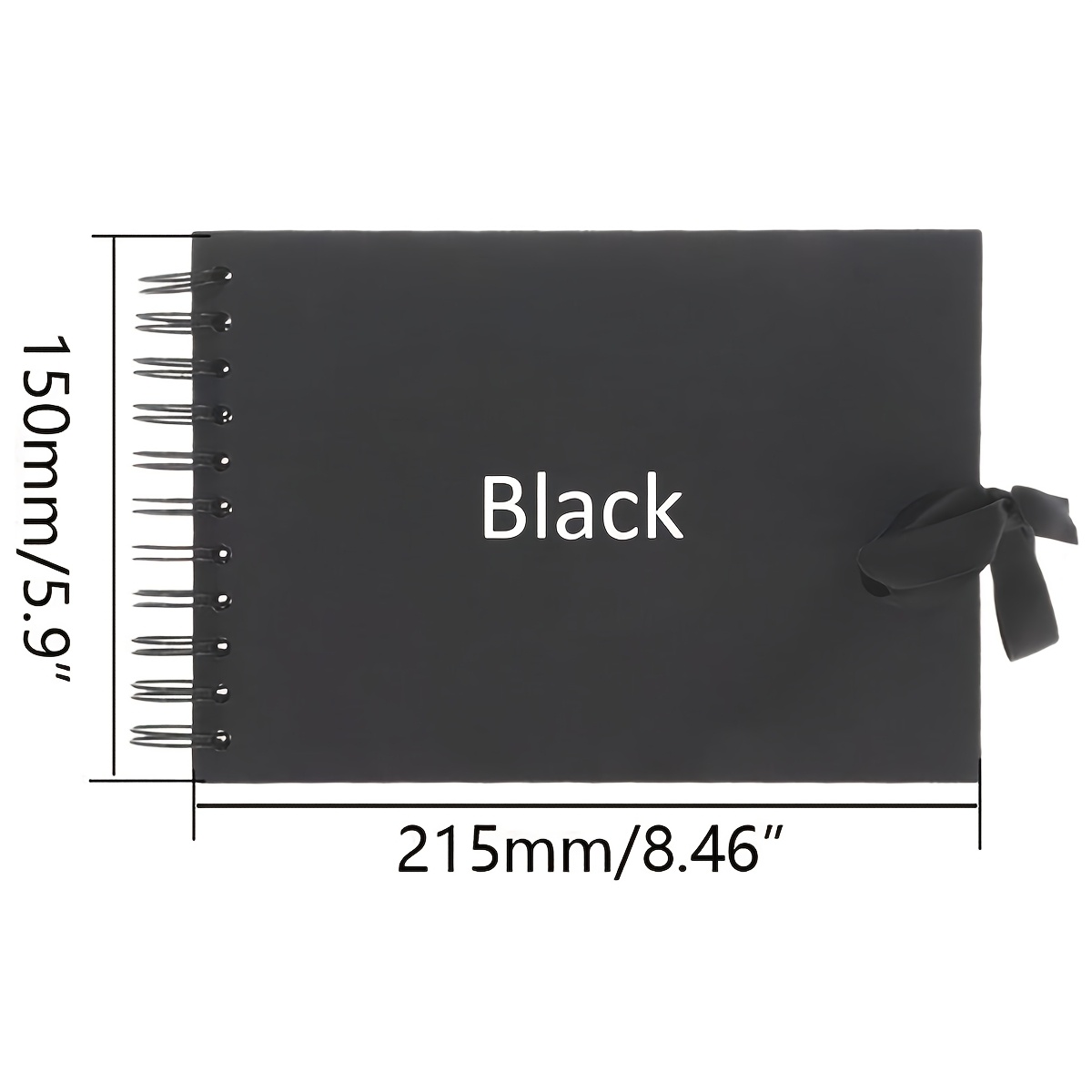 TEMU 1 60-page (30-sheet) Scrapbook Album, Black Anniversary Book, Travel Journal, Meaningful Book, Paper Scrapbook For Wedding Guest Book And