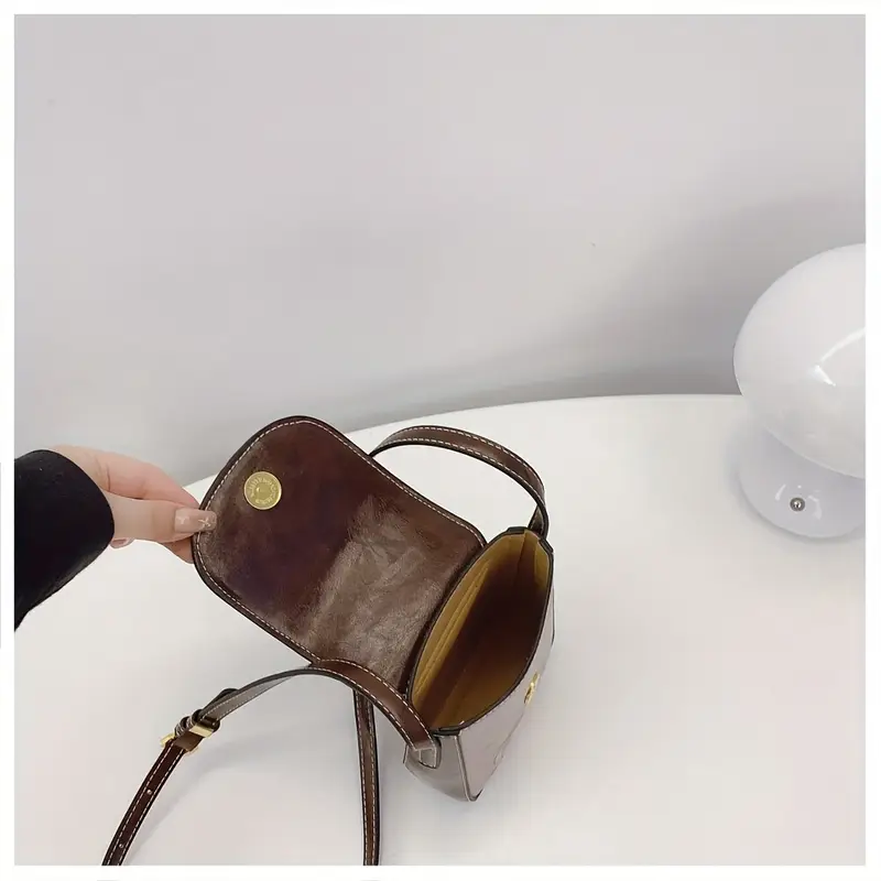 2025 mini cute cat animal print crossbody bag for women - adjustable strap, snap closure, nylon lining, olive brown/beige/pink - compact phone purse, mini purse, casual accessory, design, stylish , small handbag, casual wear, women s accessory, trendy accessory, durable material, women s handbag, details 2
