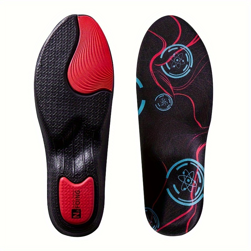 Image of Men's Running Sports Insole With Soft Sole, Shock Absorption, High Elasticity, Sweat Absorption, Fully Padded Arch Support, Full Insole