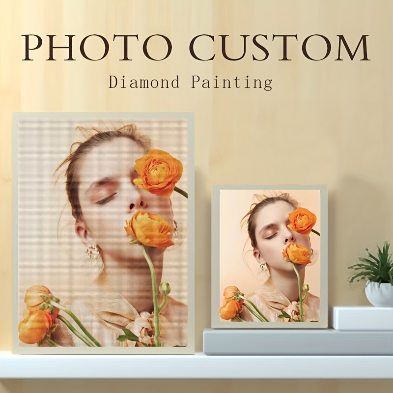 

[customized] 1pc 5d Diy Photo Custom Diamond Art Painting Picture Of Rhinestones Embroidery Cross Stitch Mosaic Home Wedding Decoration 30x30cm/12x12in Without Frame