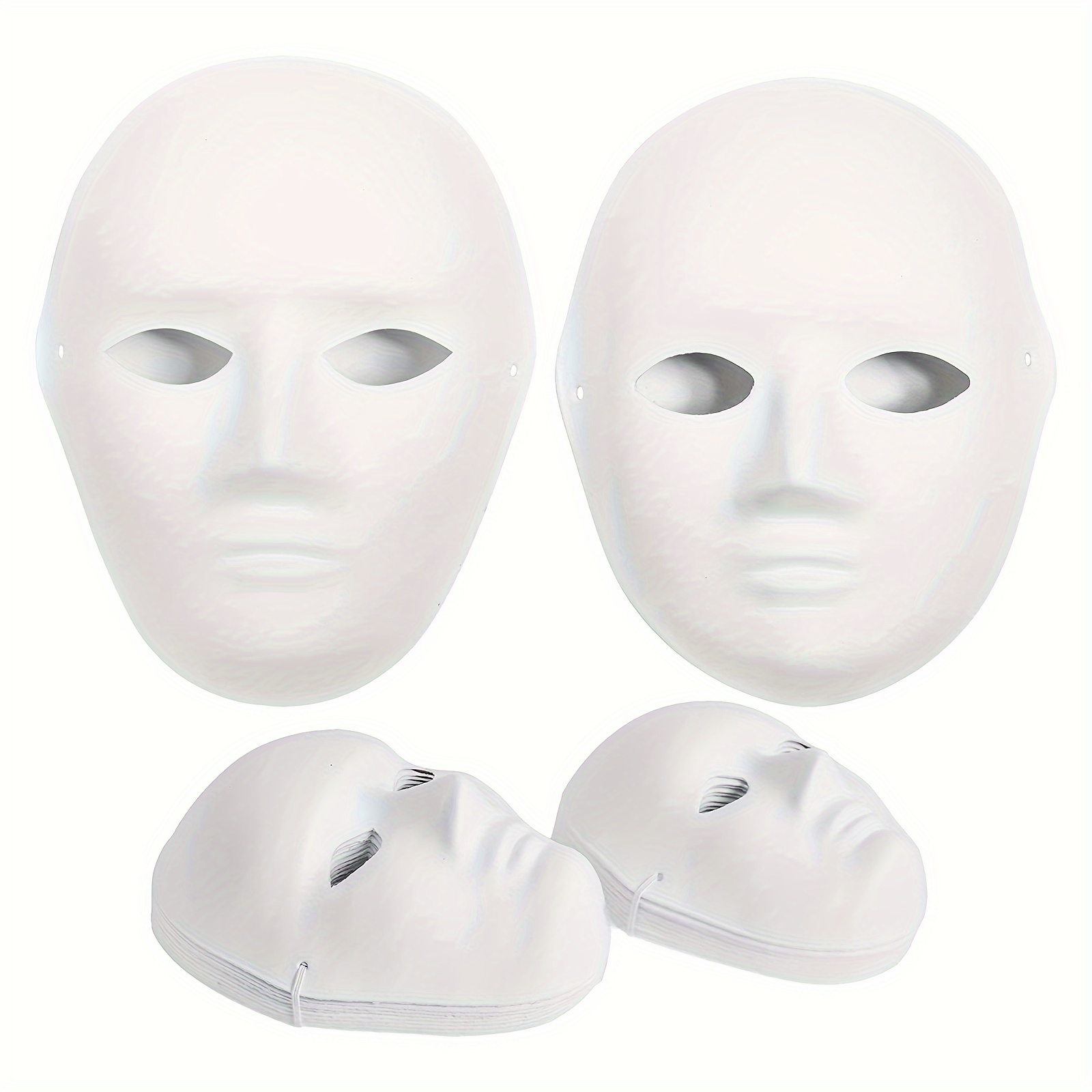 

14 Pack Paper Craft Masks - 2 Assorted Sizes For Art Projects, Diy Theater, Masquerade Parties, Classroom Activities - Paintable Plain Design, No Feathers, Non-electric Decoration Kit