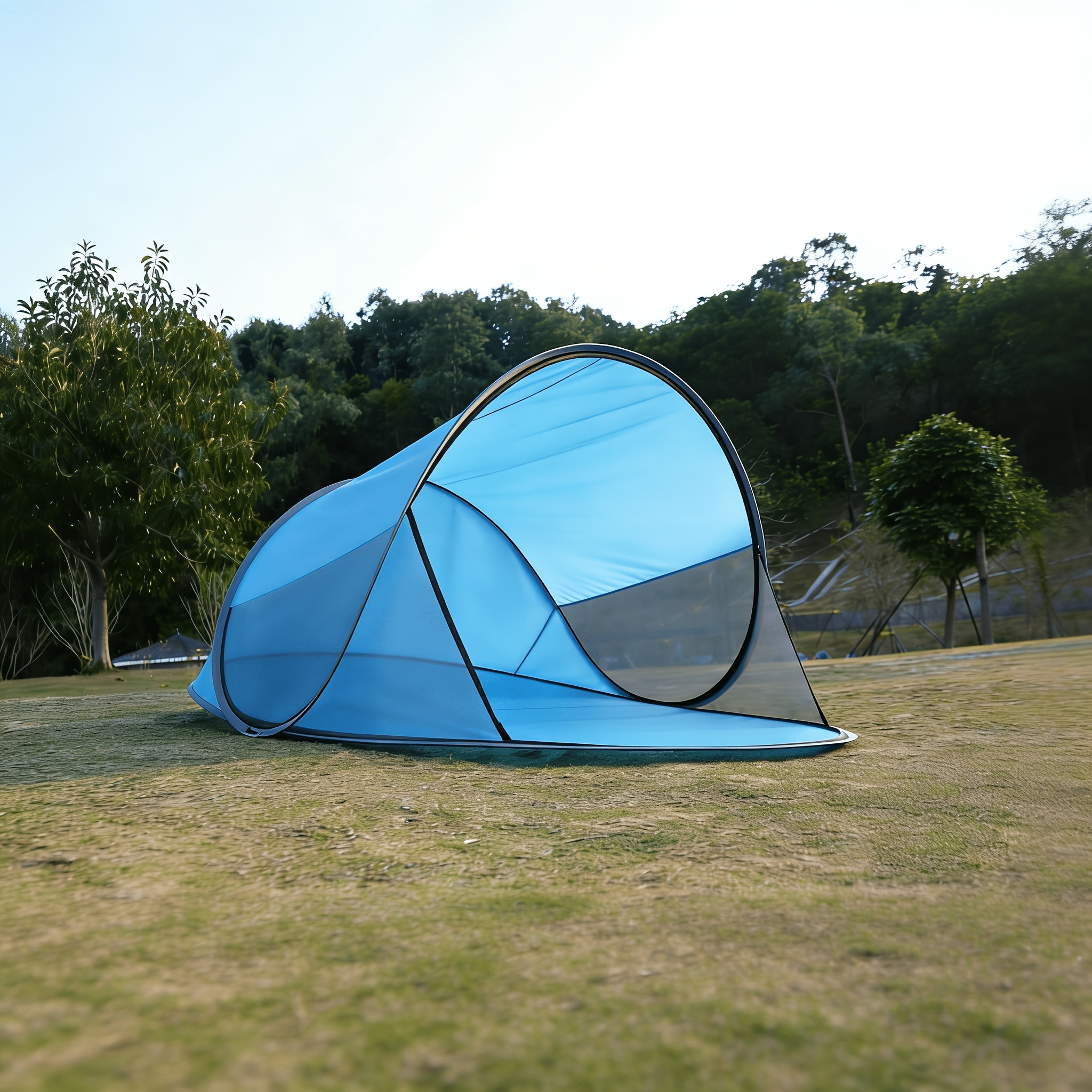 TEMU A 2-meter-long Portable Open-and-close Tent, Suitable For Outdoor Camping And Beach Shading. Lightweight, Easy To Carry, And Quick To Set Up.