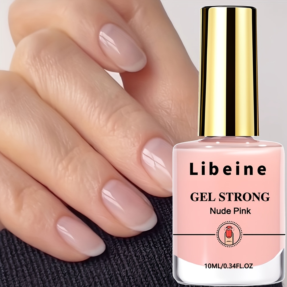 Libeine Nude Nail Strengthener 10ml, Quick- No-curing, Brightens Nail Shine And Hardens Nails, Suitable For Nails