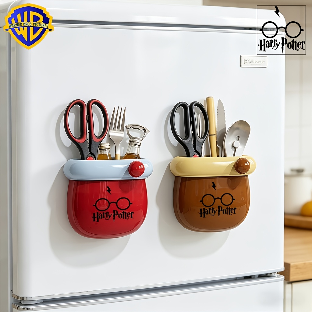 magnetic multifunctional storage box dopamine magnetic organizer kitchen refrigerator magnet trash can pen holder storage box wb       print   office area magnetic storage
