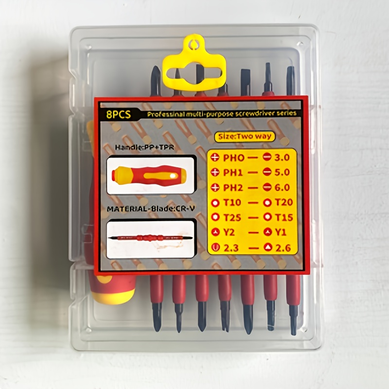 7 in 1 multifunctional electrician screwdriver set dual size tool kit metal no power required electric screwdriver set Product details 2