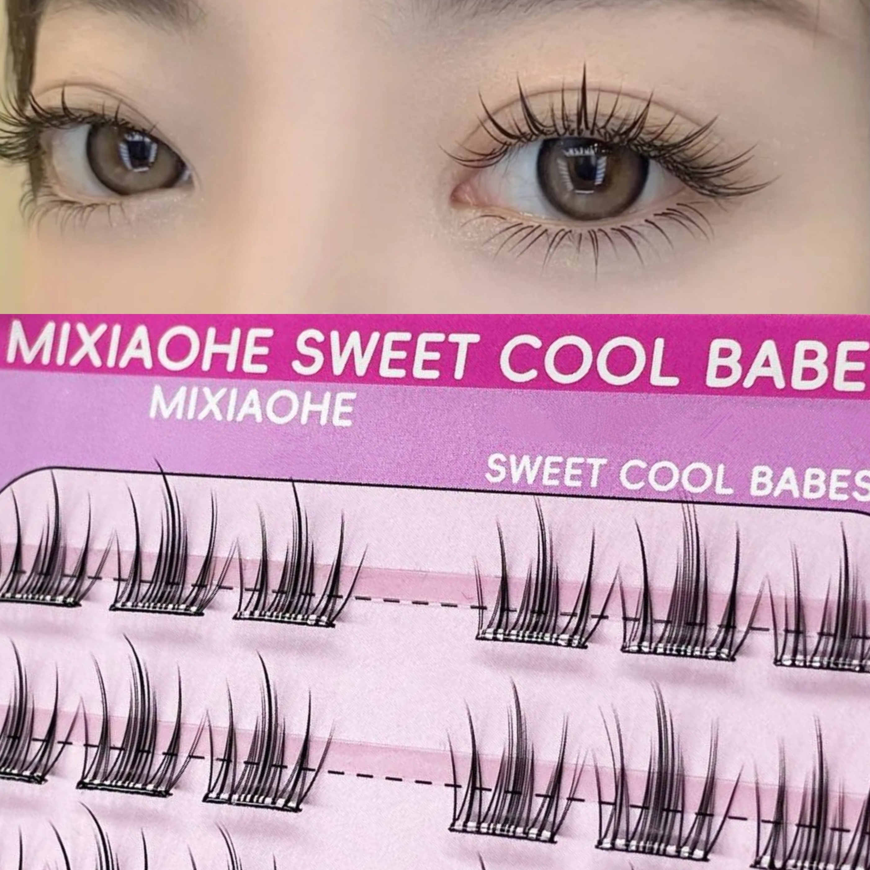 

Mixiaohe Sweet -free False Eyelashes Diy Removable Magnification Clear 60 Strips Simulated Eyelashes Length 10mm-13mm