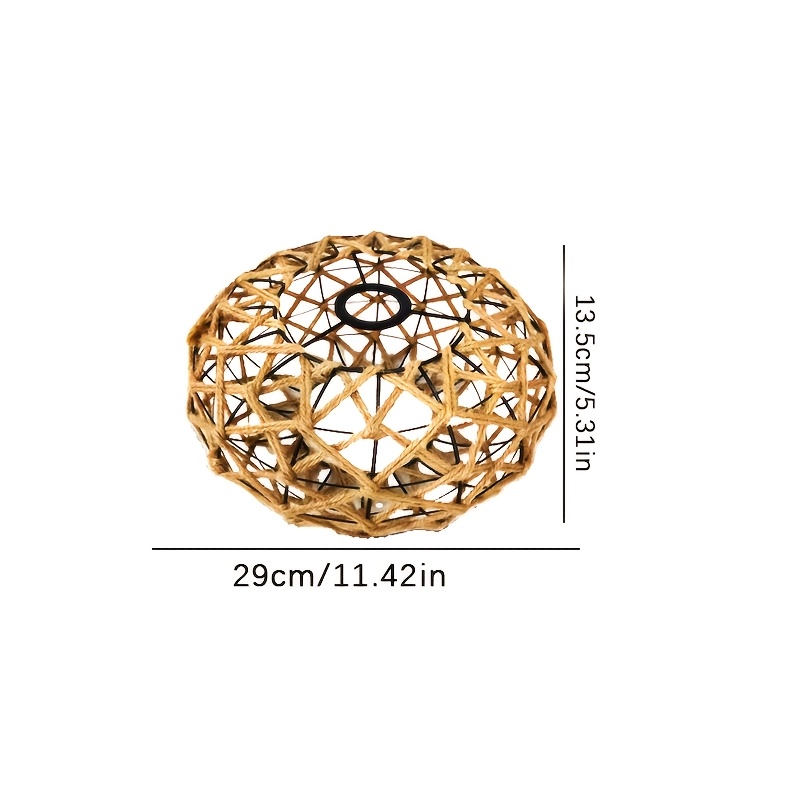 Elegant Bohemian Style Shade with Metal Decor for Ceiling Fixture