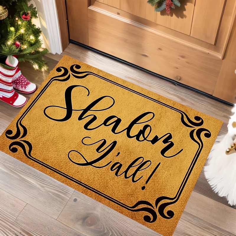 

Welcome Doormat, Non-slip, Stain Resistant, Washable Polyester Fiber Mat, For Indoor Entryway, Christmas, Halloween, Easter, Hanukkah, Thanksgiving - Novelty Gift For All