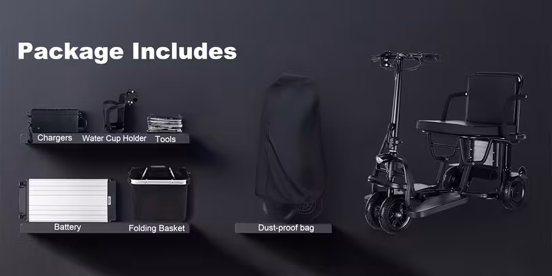 mobility scooters for seniors dual front wheels cruise control airline approved 20 miles electric scooter 3 gear speed ultra lightweight folding scooter Product details 4