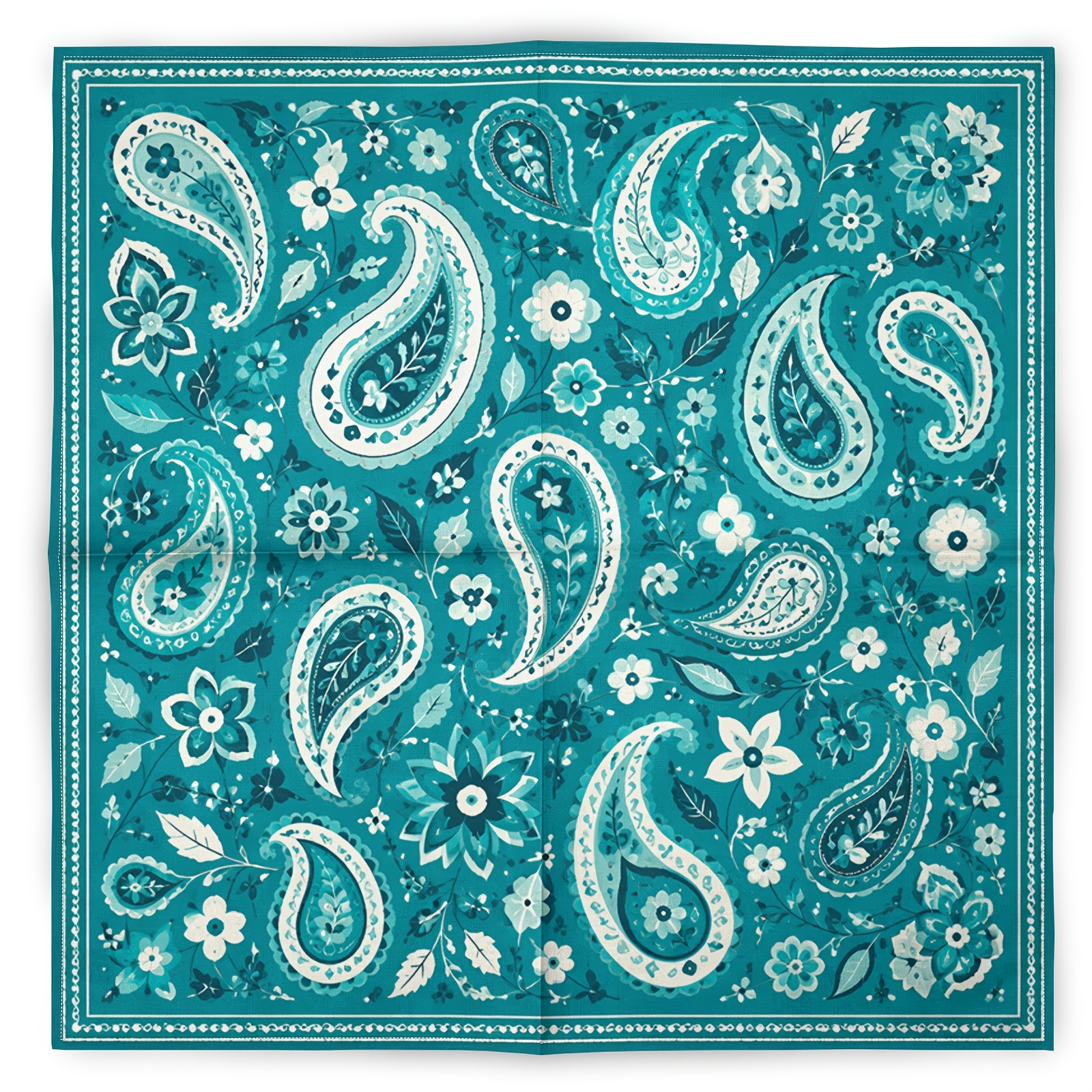 TEMU Paisley Vintage Fashion Scarf Neck Gaiter, Hip-hop Pop Headscarf, Sports Bandana, Square Scarf, Face Scarf, Headwear Accessory