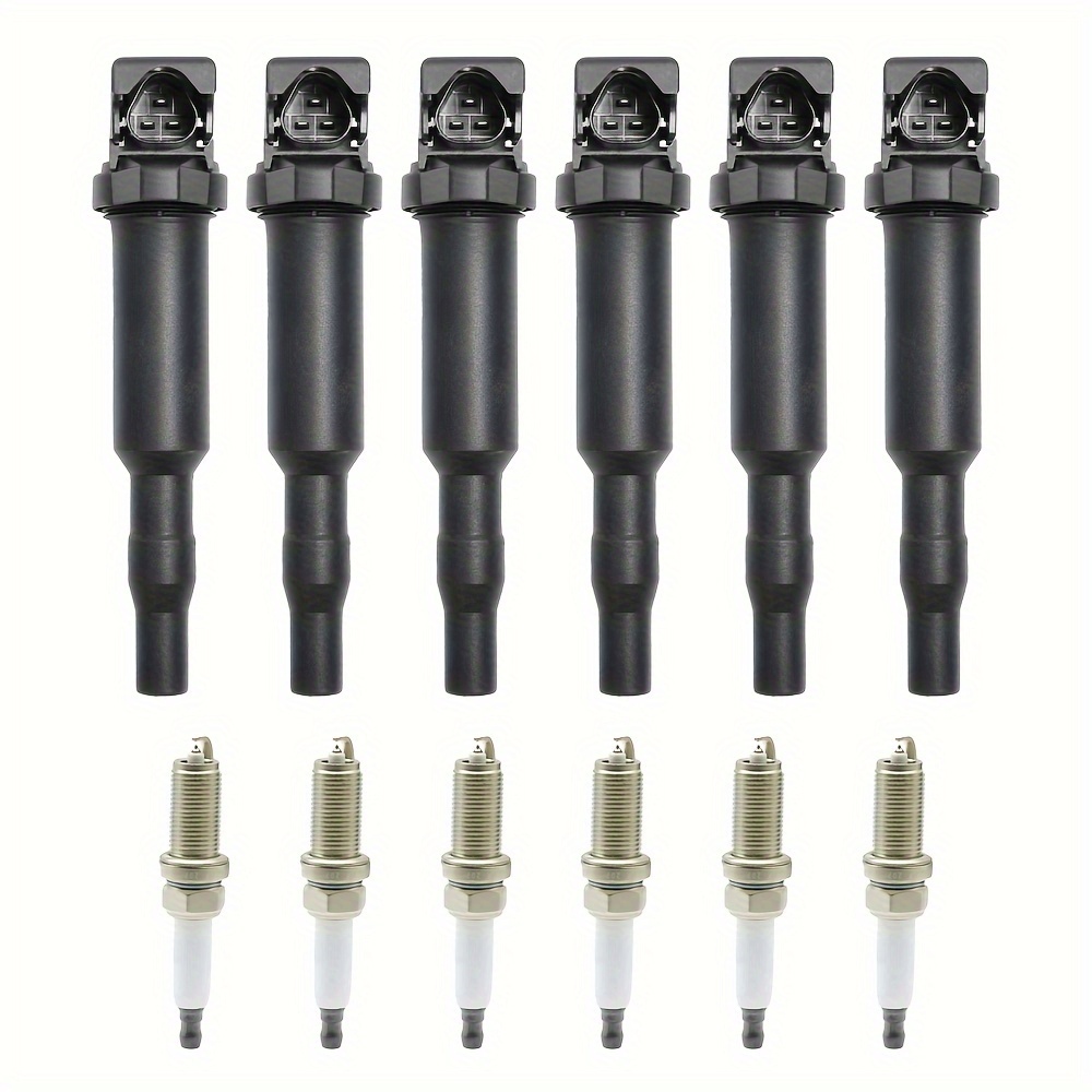 

6pcs Ignition Coils + 6pcs Iridium Spark Plugs Set For Bmw 128i 325i 328i X3 X5 0221504470