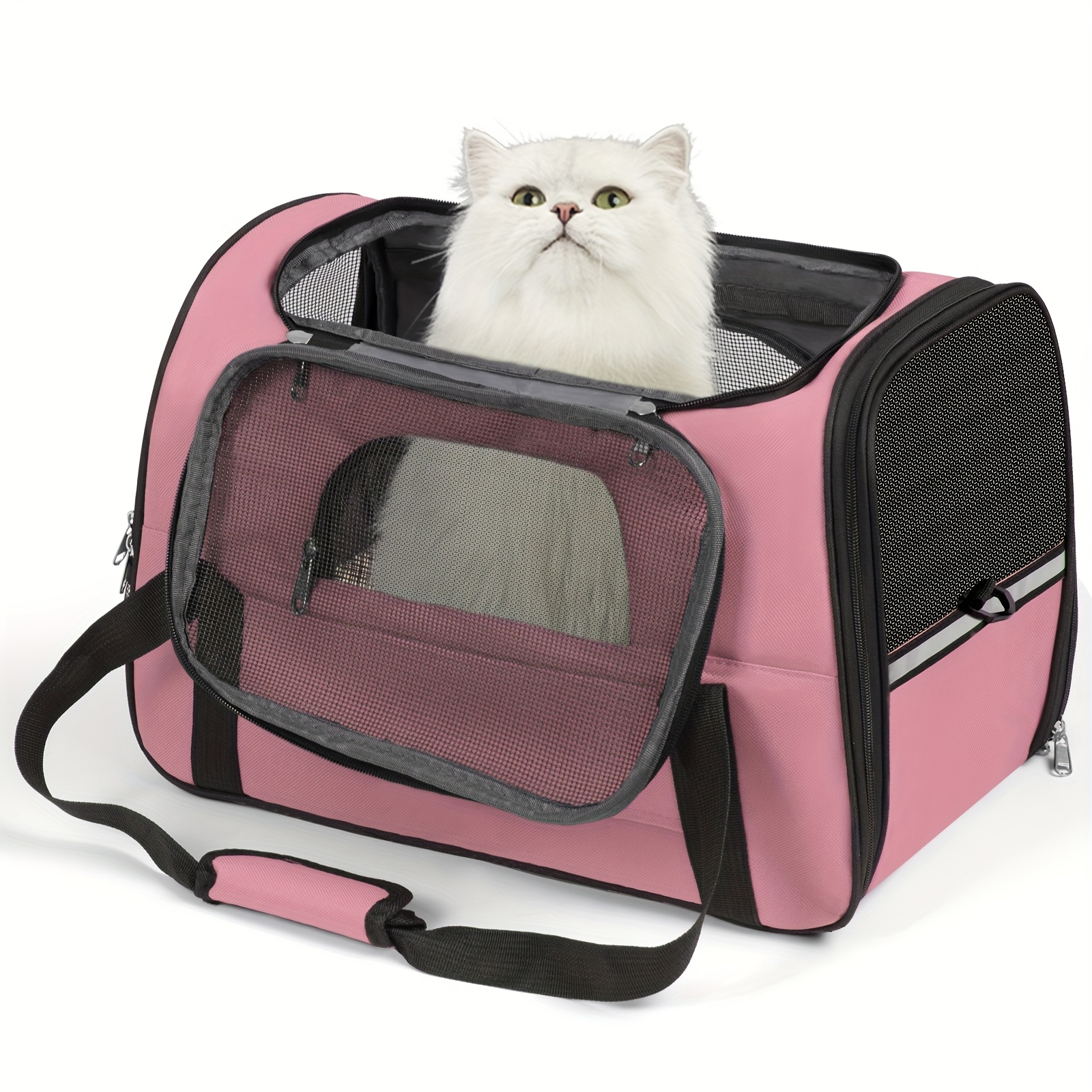 TEMU Dog Carrier For , Medium Pet Carriers Up To Cat Carrier Soft-sided Puppy Cat Bag Portable Foldable Airline Approved Carrier Travel