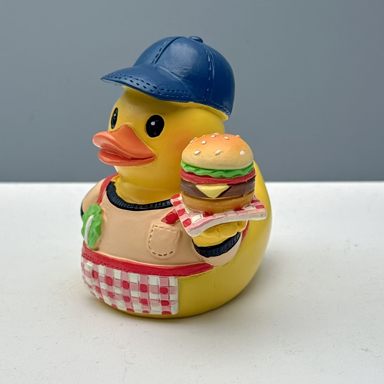 Character Figurine Doll Cute Waiter Duck Resin Ornament