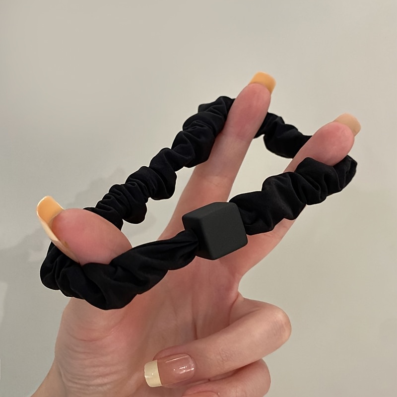 2pcs Korean-Style Minimalist Geometric Small Intestine Hair Ties