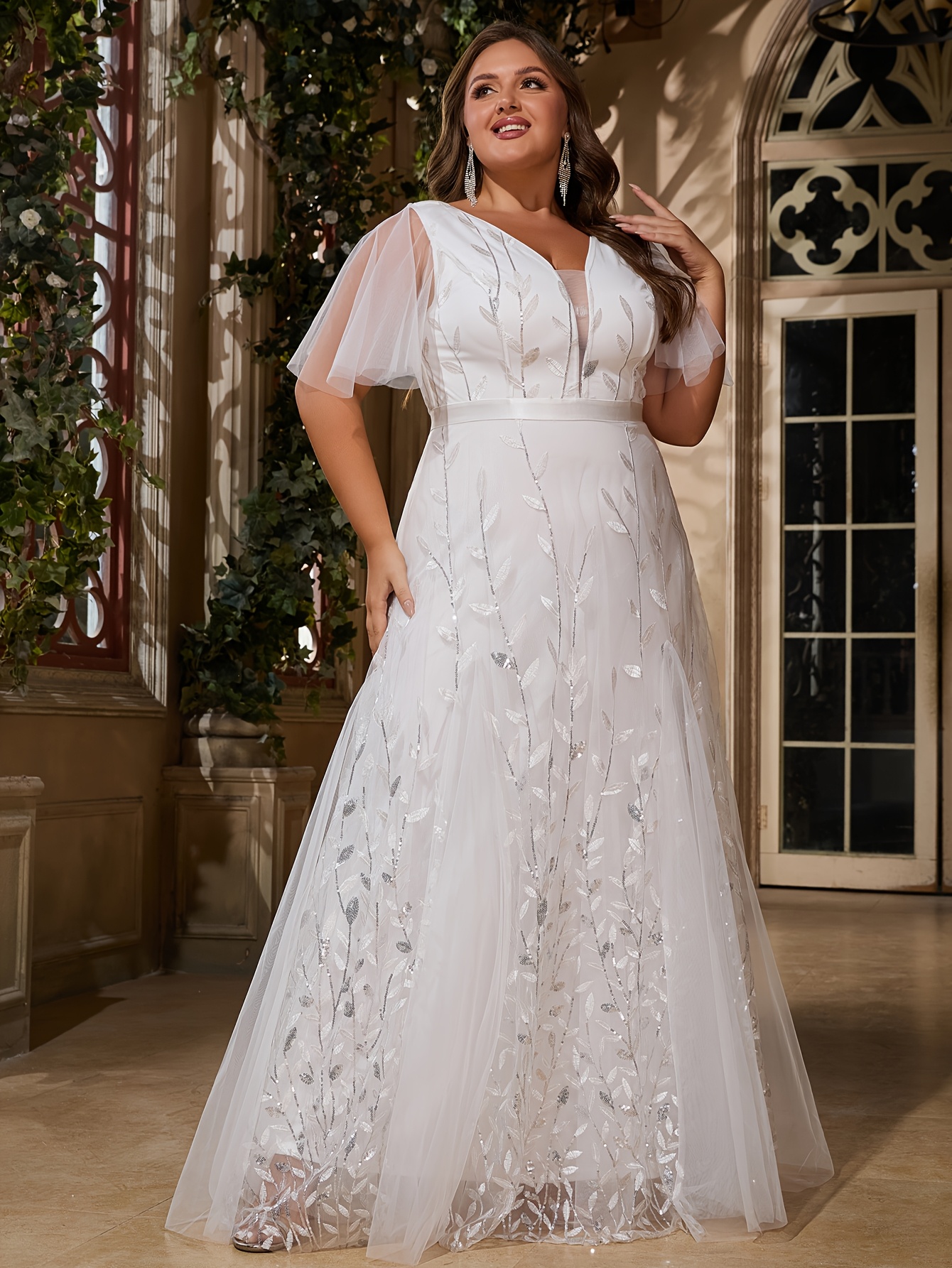 Plus Size, Plus Size Dames Lichtgewicht Trouwjurk Formele Gelegenheid  Bruidsfeest Bachelorette Prom Jurken Homecoming Jurk Bruiloftsgast, image size:800x1066