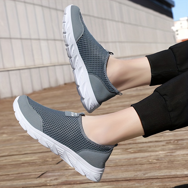 mens mesh slip sneakers athletic shoes lightweight - Temu  display picture 3
