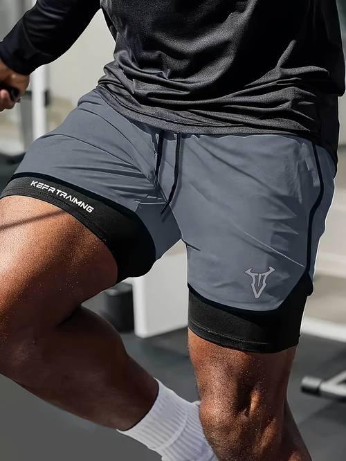 quick drying and breathable sports shorts print pattern double layer elastic fabric cool and comfortable sports pants suitable for daily outdoor travel