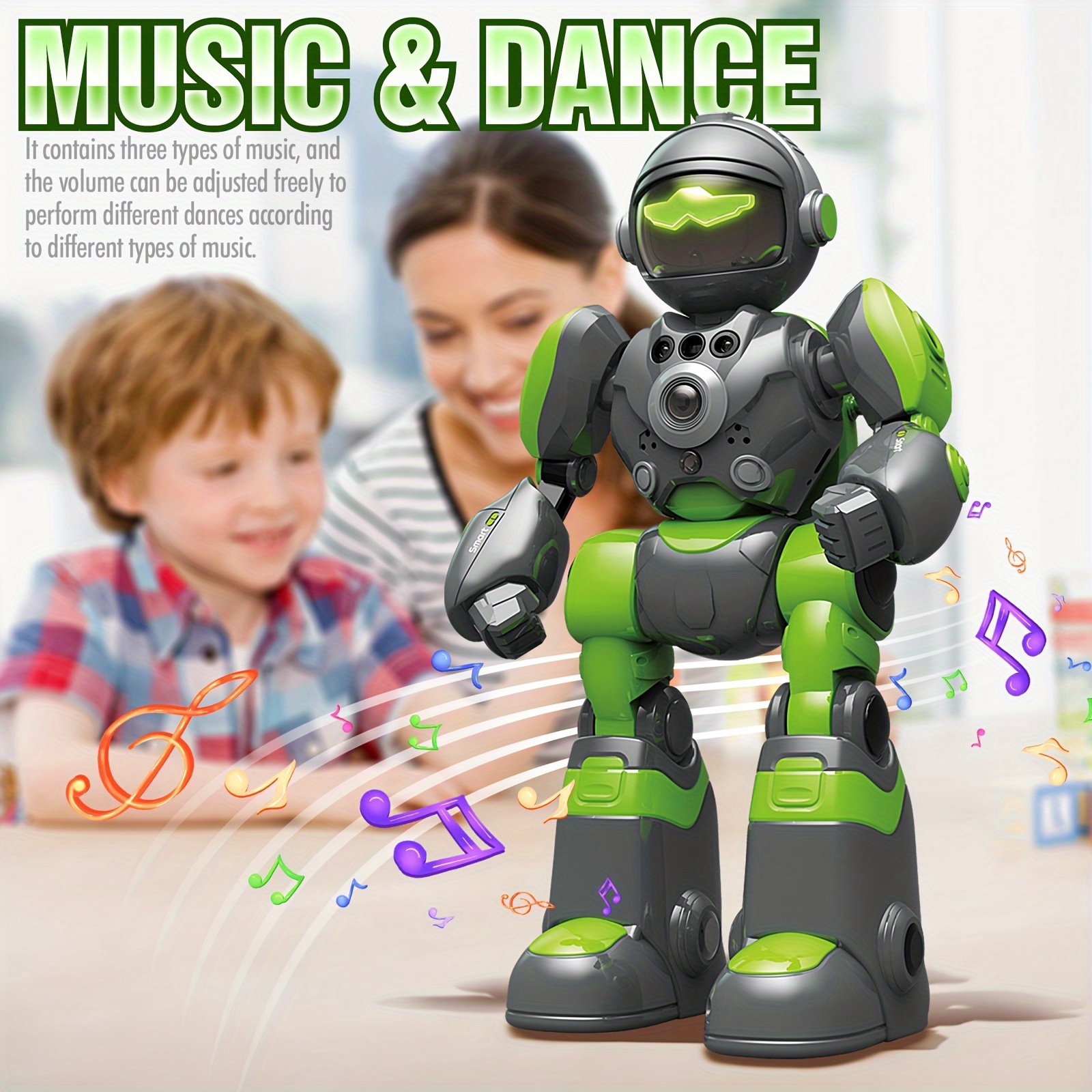 2 PCS AI Voice Control Robot Remote Control Robo Toys RC Robots With Gesture Control, LED And Voice Interactive Intelligent Warriors As Gift For Kids