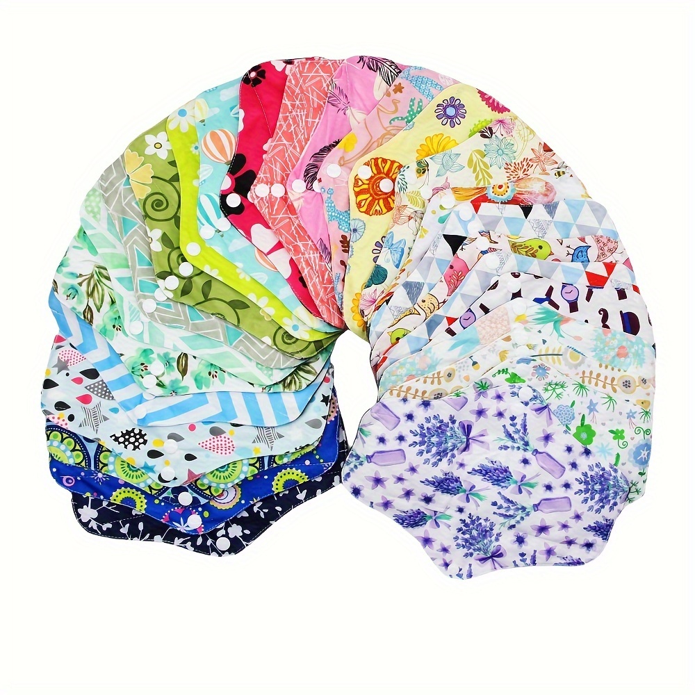 5pcs/10pcs Asenappy Reusable Bamboo Cloth With Wings - Large Overnight Period Pads Suitable For Women, & Washable Cloth Panty Liners