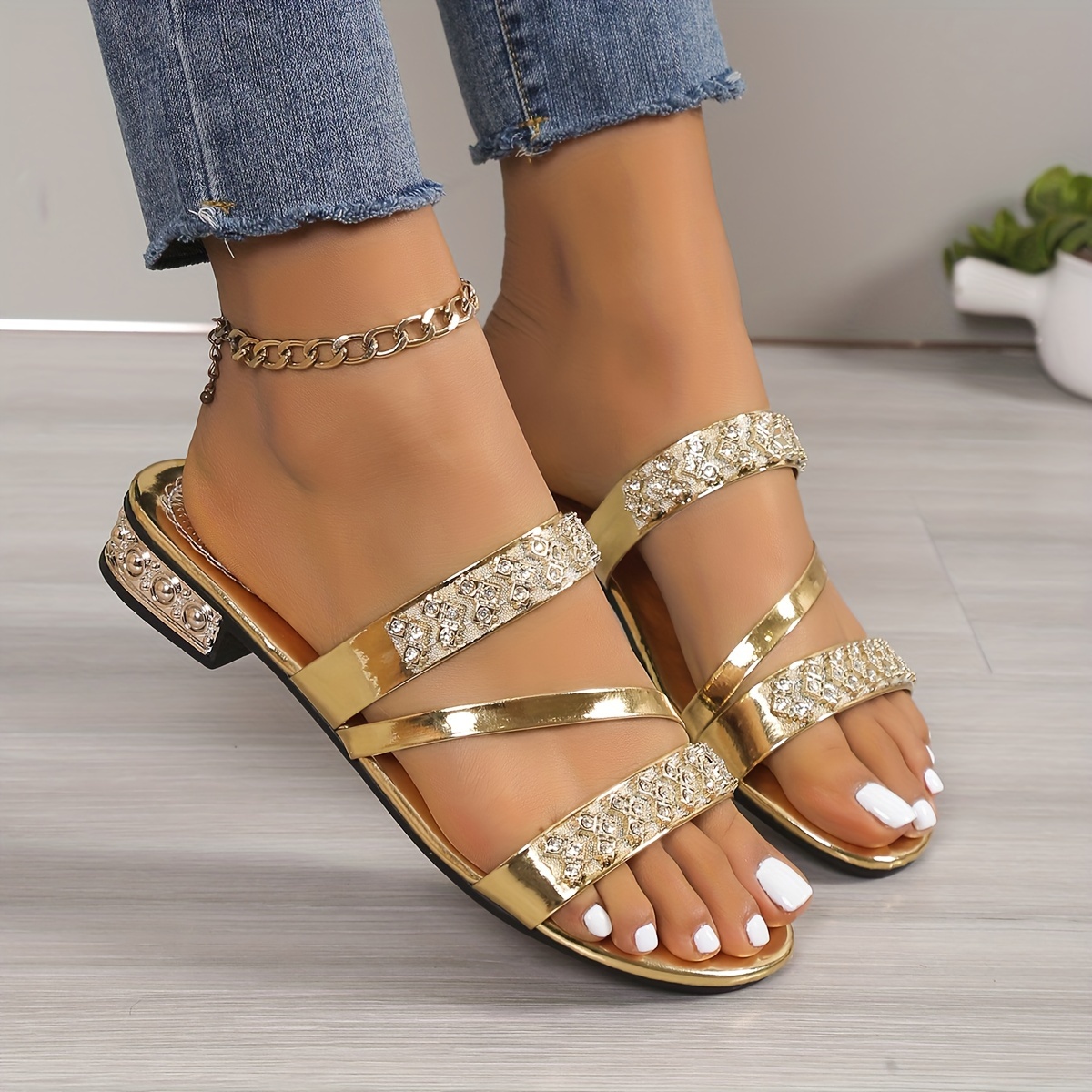 Sandalias decoradas con piedras hot sale