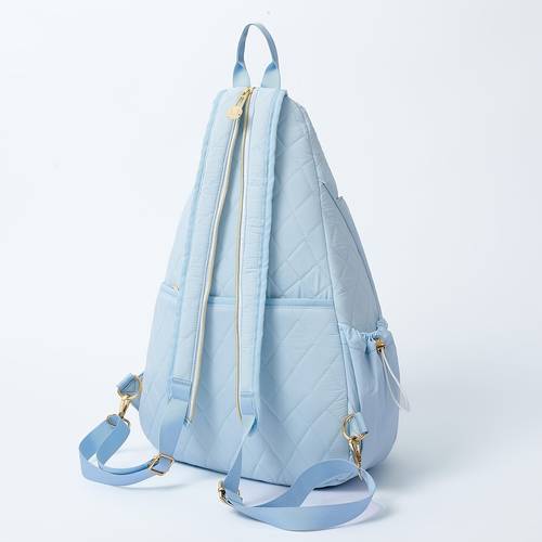 pickleball bag for women chic quilted sling bag fits 2 paddles lightweight weatherpoorf for court daily use beige casual backpack