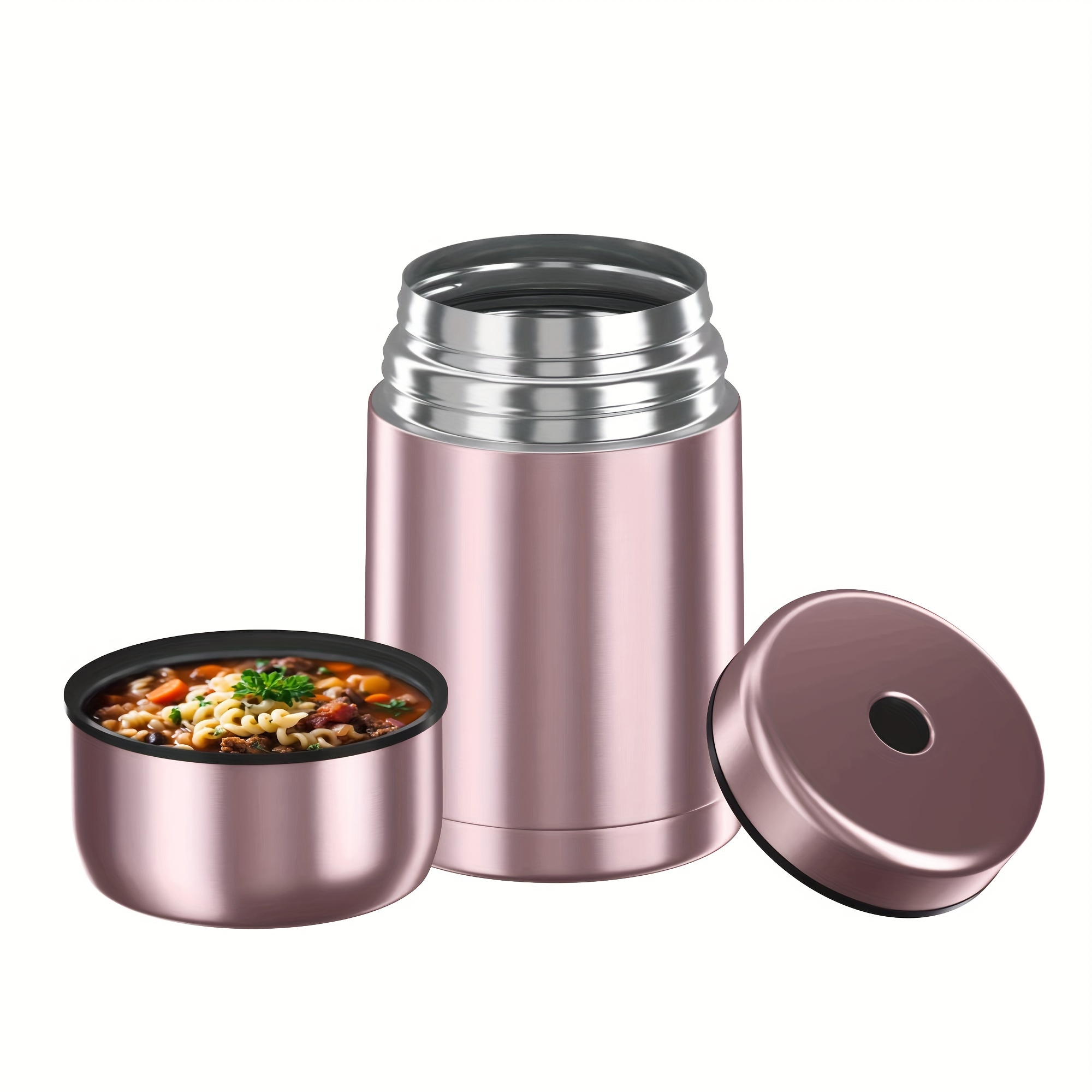 

Vacuum Insulated Stainless Steel Lunch Food Containers 27oz, Wide Mouth Soup For Hot Food, Leak Proof Food Jar For School Office Travel