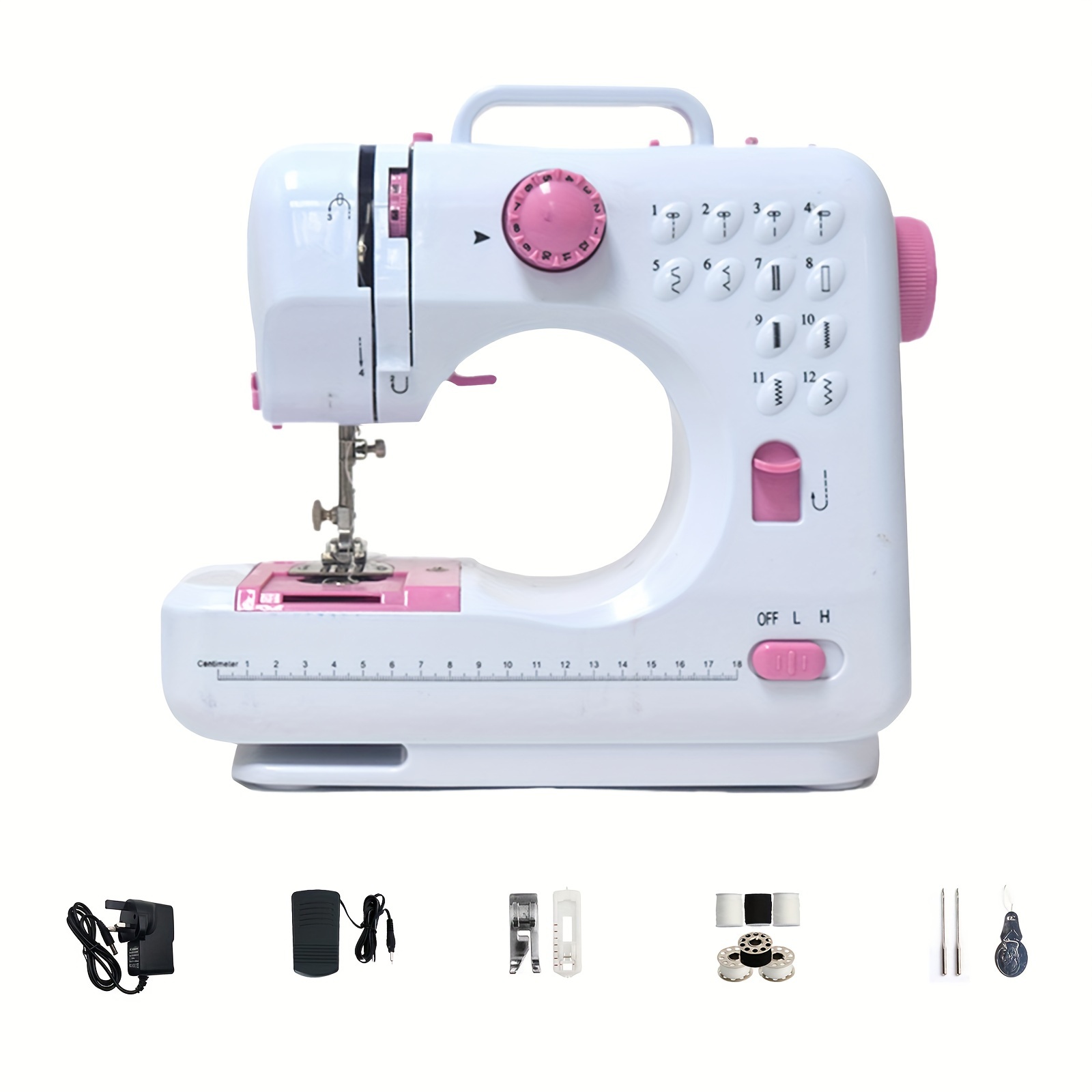 TEMU 505a Sewing Machine 12 Needle Electric Sewing Machine Sewing Machine For Beginners Household Double Thread Sewing Machine Mini Sewing Machine Uk