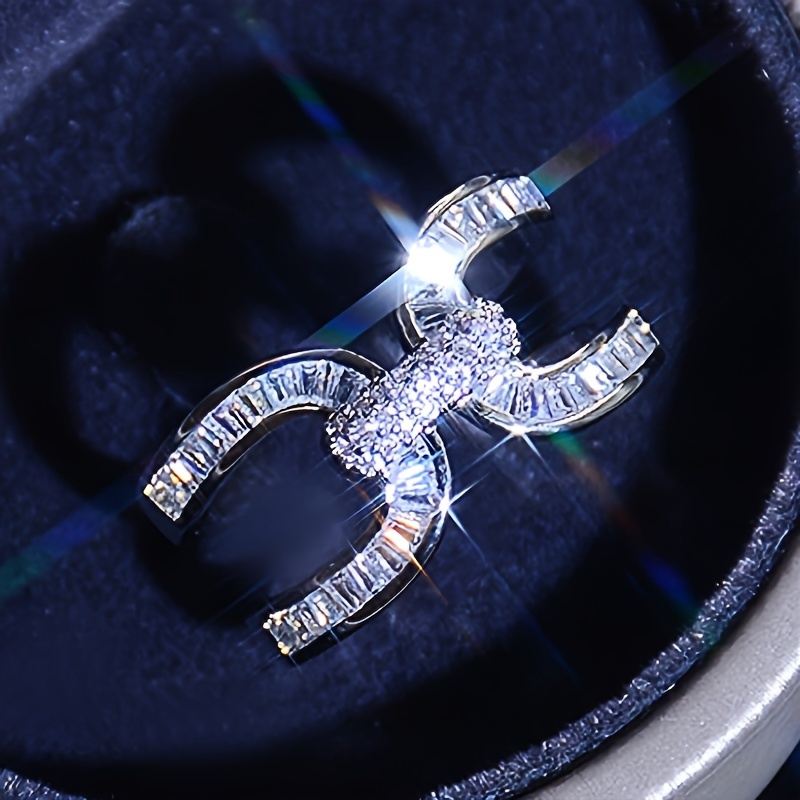 E-shop Luxuriöser Geometrischer Eleganter Kreuzöffnungsring für Frauen Hochzeit Verlobung Party Schmuckzubehör ohne Box