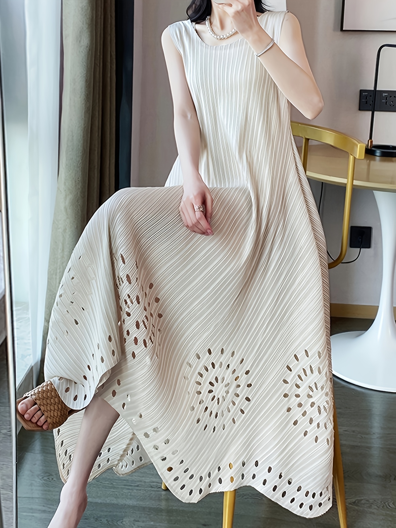 peach dress sold on Temu United States