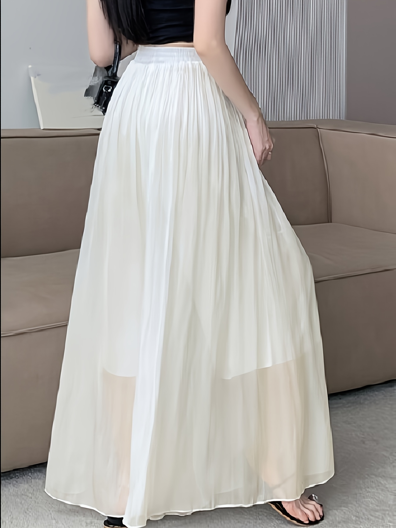 2025 new womens flowing skirt pants popular summer - Temu 2025 new womens flowing skirt pants popular summer - Temu