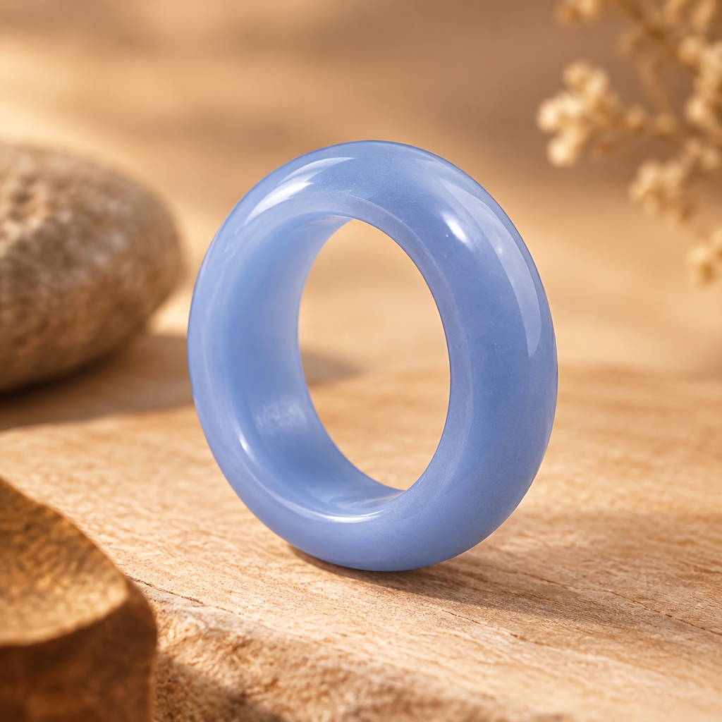 2pc Glowstone Transparent Band Ring Set, Versatile Gift