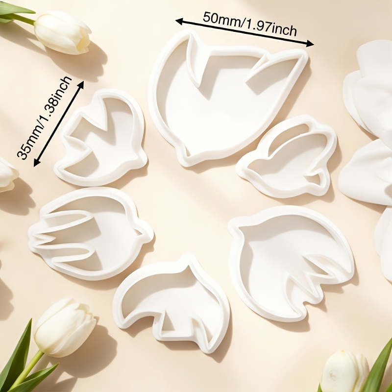 E-shop 6-teiliges Set Bohemian Vogel Polymer Clay Ausstecher - Präzisionswerkzeuge für Schmuckherstellung mit Vogelformen, Kunststoff-Ausstecher