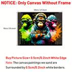 1pc vibrant music canvas art print fashionable frameless wall decor waterproof ideal for living room bedroom office bar contemporary animal print poster music wall decor