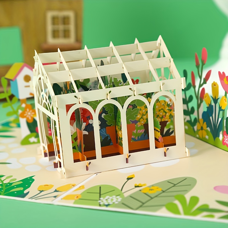 

3d Greeting Card Flower House, Suitable For All Occasions, Mother's Day, Father's Day, Anniversary, Miss You, Good, Birthday Cards, For Her, Mother, Wife, Lady, Sisters