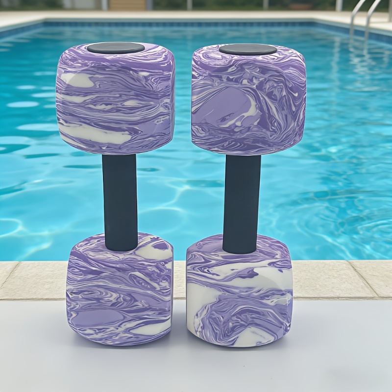TEMU Uhutdam Pool Exercise Handheld Dumbbells - 2pcs Eva Foam Aerobic Equipment Pool Gear Designed Specifically For Women And Seniors Suitable For