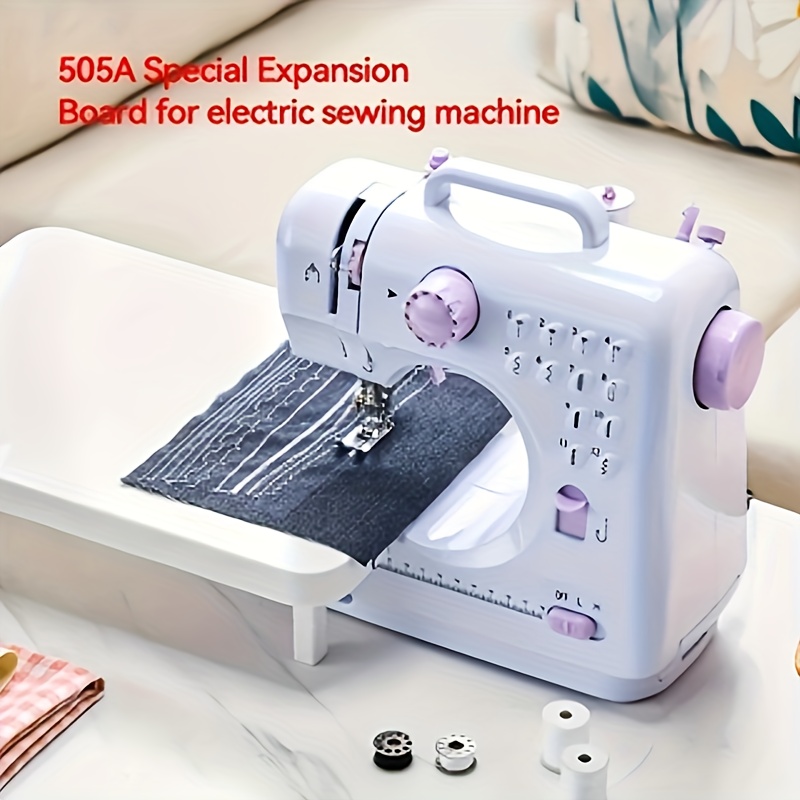 

1pc White Mini Sewing Machine Extension Table, Portable Work Expansion Board For 202/505 Series, Home Sewing Machine Extension Platform Accessory, No Electricity Or Battery Required