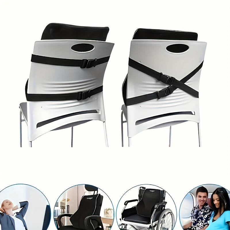 ergonomic lumbar support pillow with dual adjustable straps memory foam cushion for office chair car seat gaming chair black       posture car seat   ergonomic pillow memory foam pillow car seat cushion Product details 4