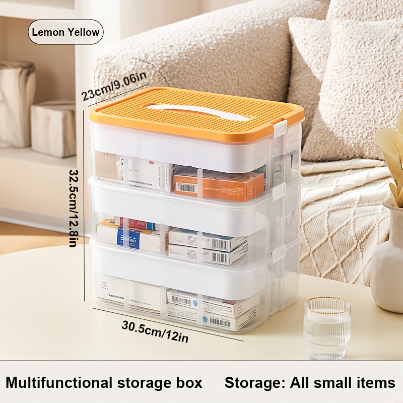 Image of Small Item Organizer Box, Adjustable Grid Size, Birthday Gift, Parts Classification Storage Box, Large Capacity Parts Sorting And Compartmentalization Box, Tool And Organization, Stackable With Lid