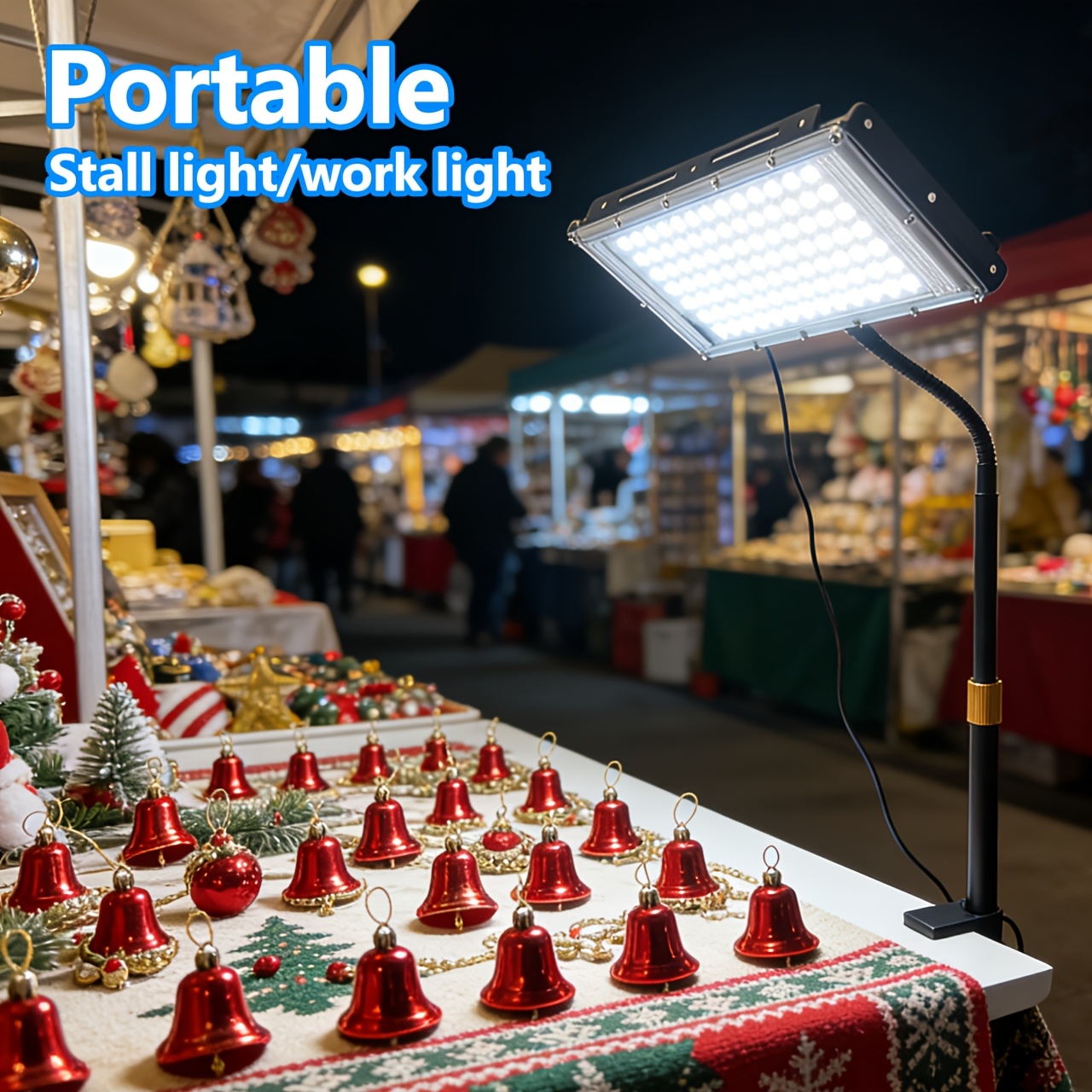 Clamp-Style USB LED Workbench Lamp with Adjustable Height and Angle