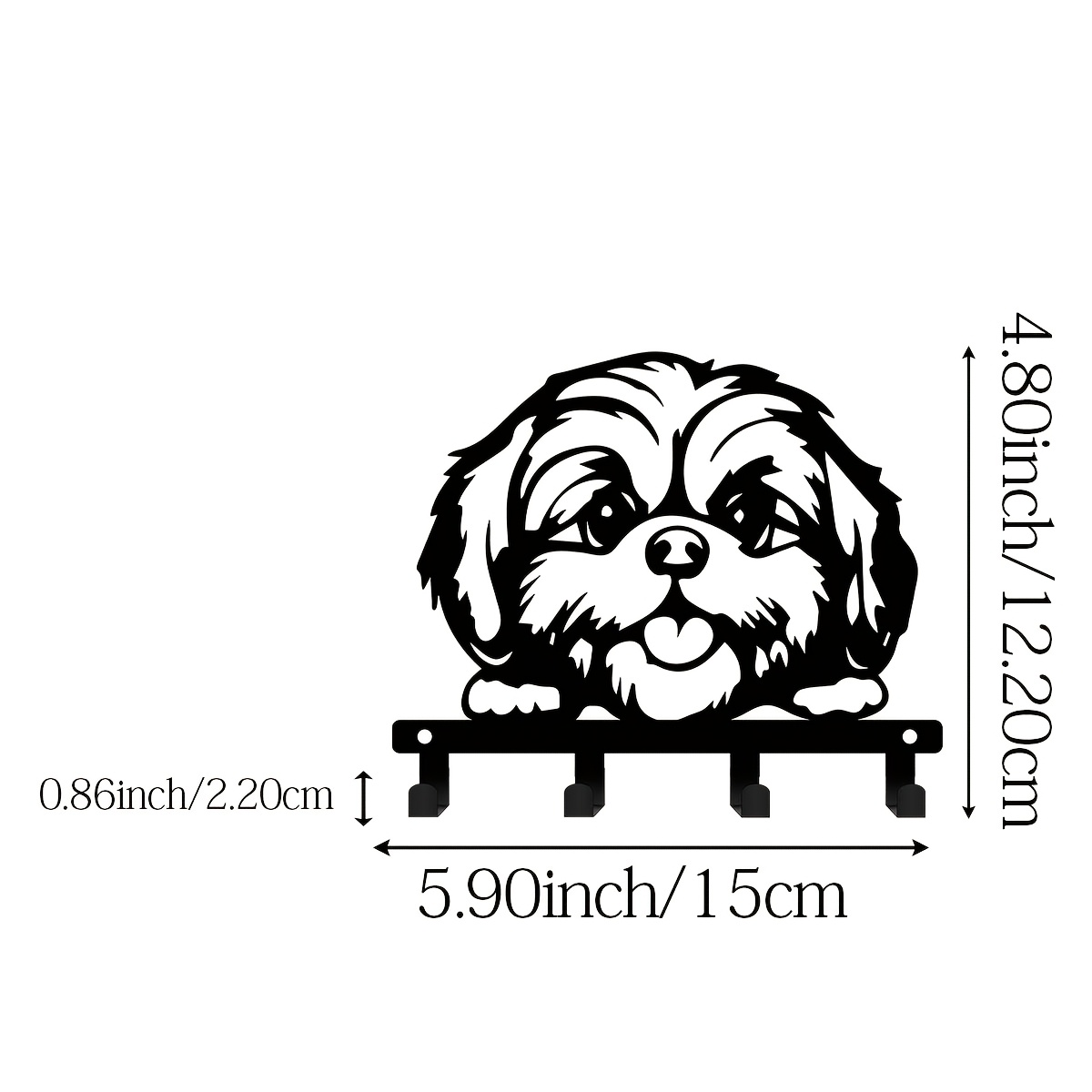 TEMU 1pc Metal Puppy Key Holder, Metal Hook For Hanging Keys And Hat Ribbons At Entrance; Suitable For Offices, Kitchens, Outdoor , And Bathroom Wall
