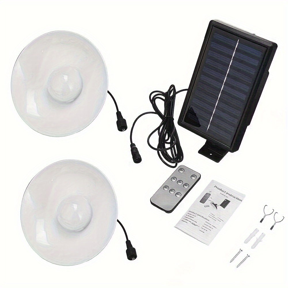 Double-Headed Solar Pendant Light with Remote Control