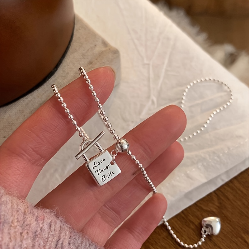 Heart-shaped Lock Necklace, Elegant & Unique Gift