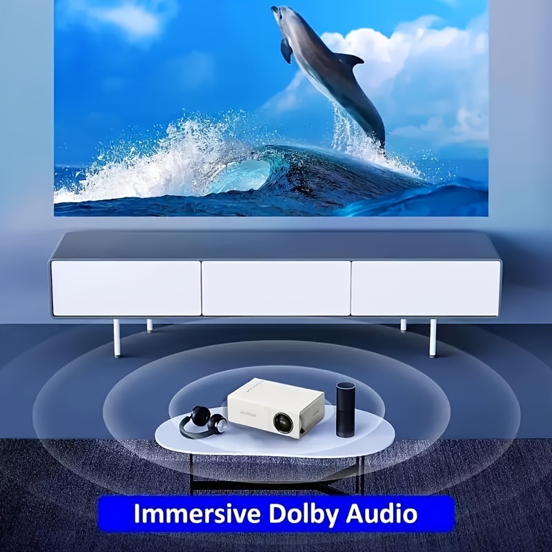 bright 3000 lumen hd theater projector us plug remote control built supports wired connection and smartphone screen suitable for home details 4