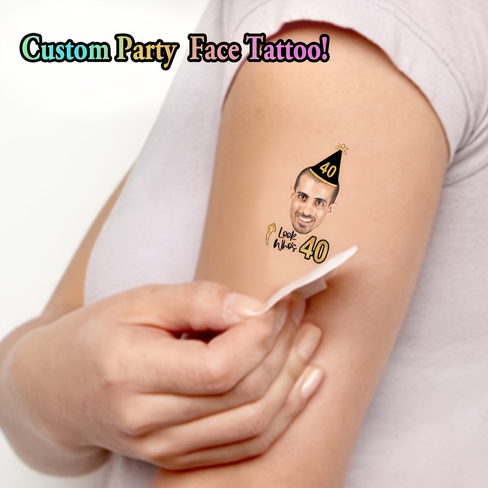 16pcs, Simple And Personalized Tattoo Customization, Temporary Tattoos | Creative Photo & | Used For Parties, Weddings, Anniversaries, | Interesting Decoration Suitable For Family, , Club Gatherings