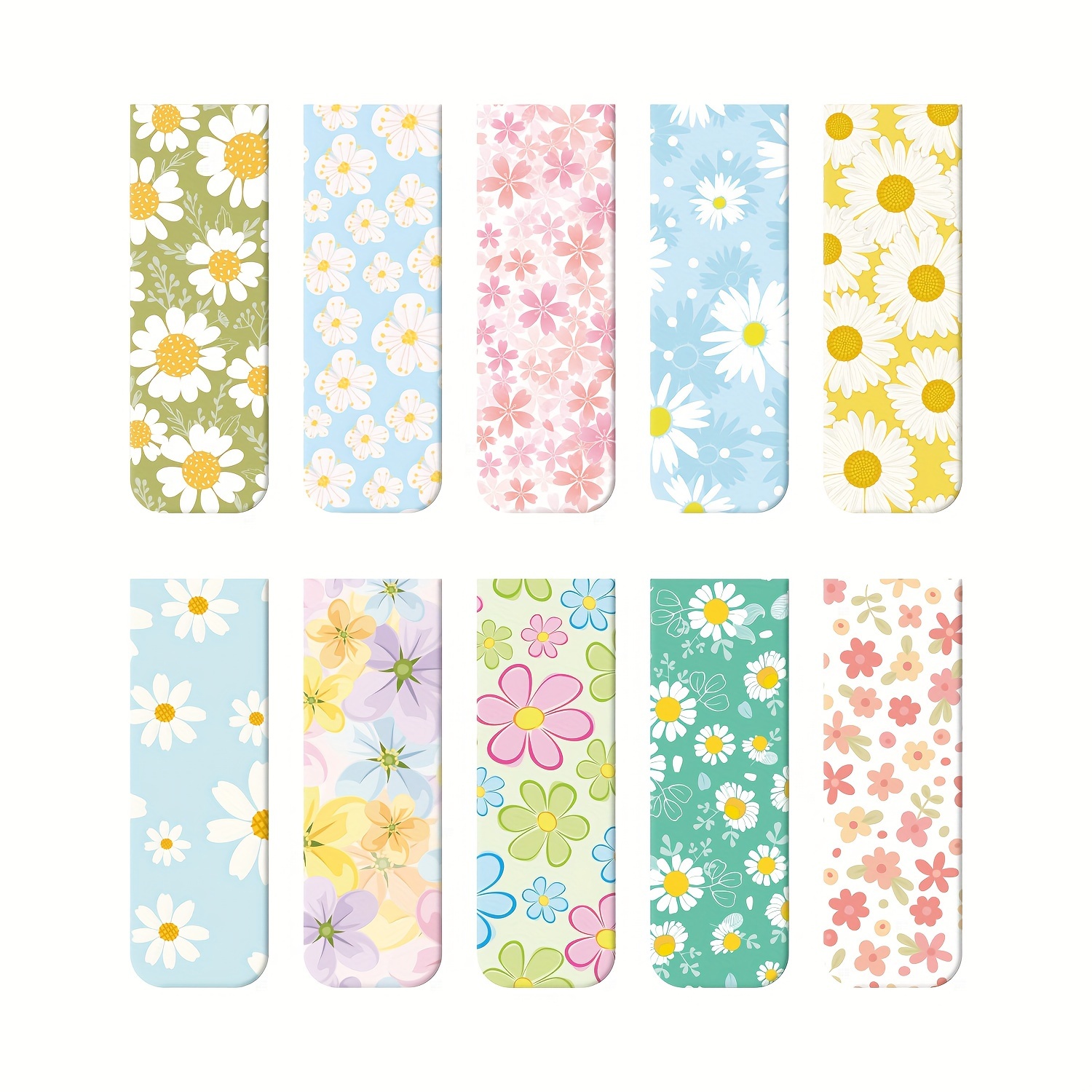 A Set Of 10 Creative Magnetic Bookmarks That Shine, Perfect For Marking Pages In Books For Students (vibrant Colors, 2.3 X 0.8 Inches)