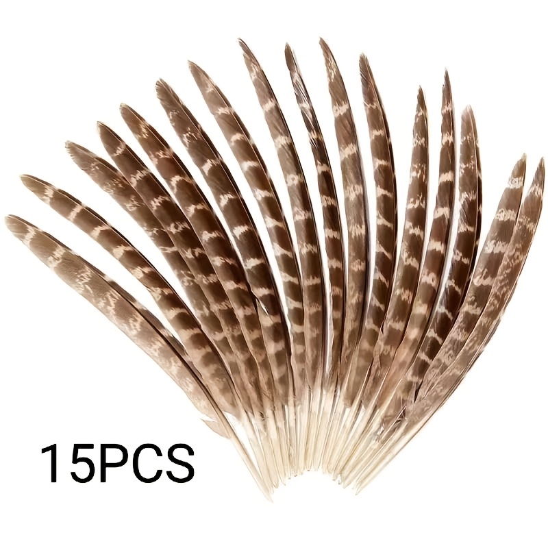 TEMU 15/12/10 Handmade Artificial Loose Feathers, 15-20cm / 6-8 Inches, With Beautiful Patterns, Suitable For Diy Crafts, Home, Wedding, And Holiday
