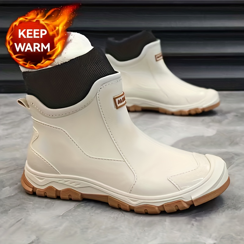 TEMU Women's Fashion Snow Boots, Sporty Short Boots, Couple's Outdoor Boots, Rain Boots, Thickened Anti-slip Winter Boots In Large Sizes - Suitable