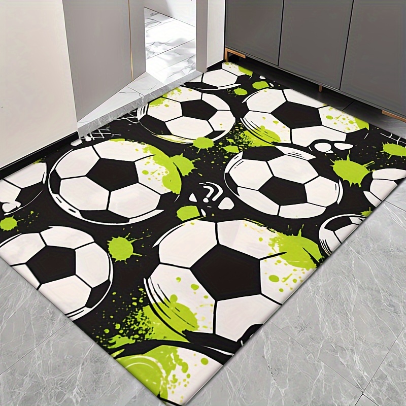 

1pc Football-themed Non-slip Doormat - Comfortable, Machine Washable Area Rug For Entryway, Kitchen, Living Room, Bedroom, Laundry & Bathroom Decor