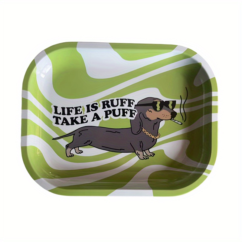 TEMU A Multifunctional Metal Tray, Rolling Metal Plate, Operating Tray, Very Suitable For Travel, With A Unique Printed Design, Perfect As A Holiday
